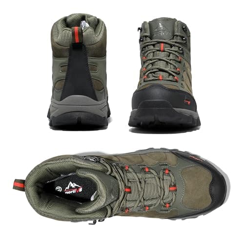 NORTIV 8 Men's Waterproof Lightweight Walking Boots,Size 10,Army Green — view 4