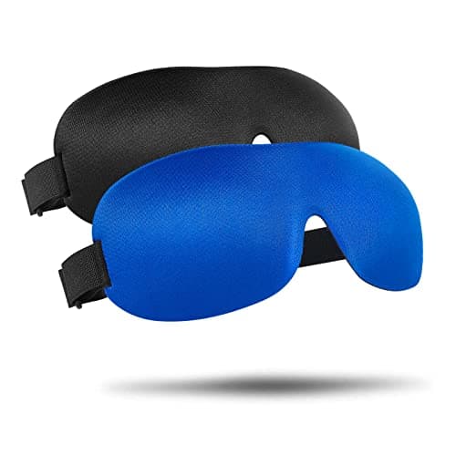 2Pcs Sleep Mask 3D Eye Mask for Sleeping Blackout with Adjustable Strap