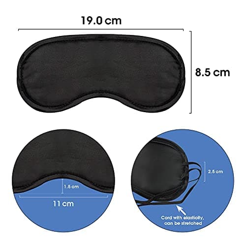 ITME 6 Pack Sleep Eye Mask Shade Cover, Sleeping Blindfold for Men & Women, Suitable for Lunch Break/Travel/on The Plane/Hotel/Camping Usage ( Black ) — view 2