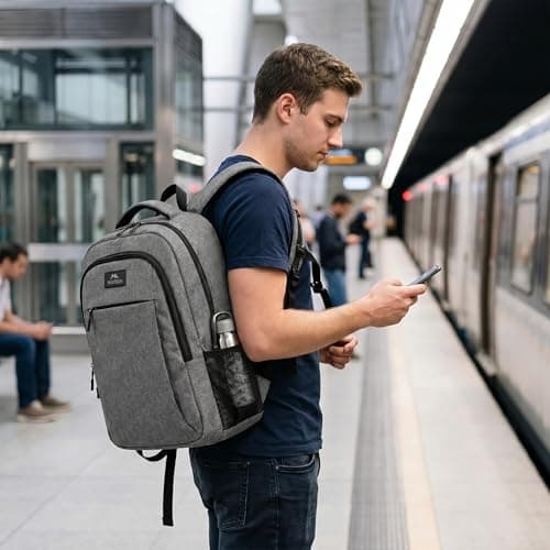 MATEIN 18.4 Inch Travel Laptop Backpack, Work Bag Lightweight Laptop Bag — view 6
