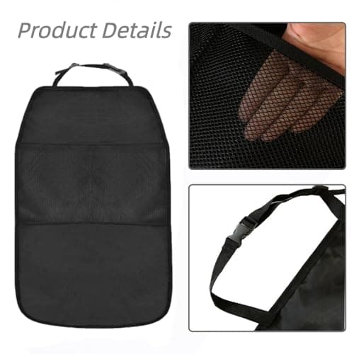 Car Seat Kick Mats Kick Mats Back Seat Protector for Kids Waterproof and Stain Resistant Seat Protectors Adjustable Car Backseat Organizer Car Seat Protector Car Back Seat Organizer for Kids 1PC — view 3