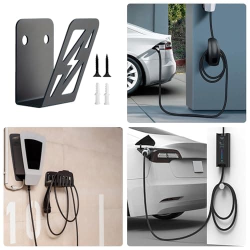 Knowlife EV Charging Cable Holder,Iron Bracket Accessories with Screw - Car Wall Charger Holder | for Camping Daily Adventure Vehicle Road Trip Travel Work Driver Trucks SUVs Vehicle Road Trip Travel — view 4