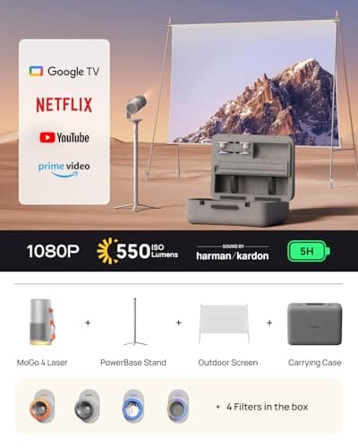 XGIMI MoGo 4 Laser Portable Projector Outdoor Collection, 550 ISO Lumens — view 2