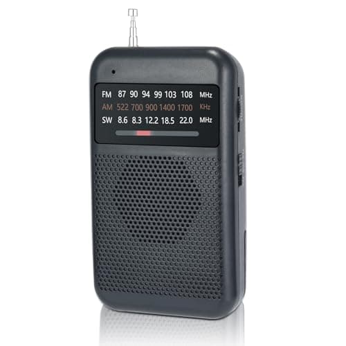 Portable Radio Small, AM/FM/SW Battery Radio Pocket with Excellent Reception and Headphone Jack, Mini Compact Walkman for Outdoor, Indoor & Emergencies