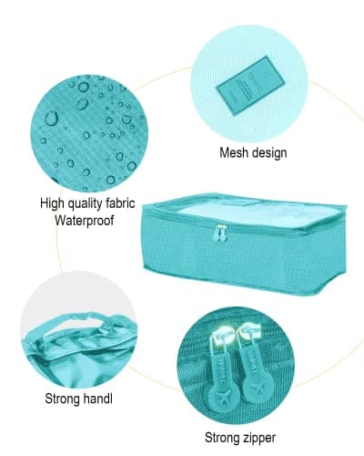 BillyBath Suitcase Organiser Travel Garment Bags, 8-in-1 Case Organiser Set, Packing Cubes, Suitcase Organiser, Packing Bags, Travel Luggage, for Clothes, Shoes, Underwear, Cosmetics — view 4
