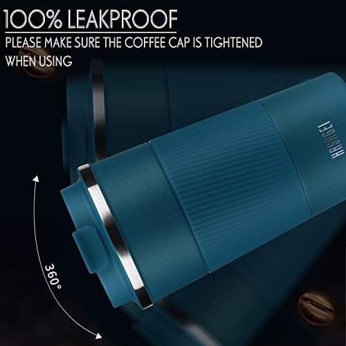 HASAGEI Travel Mug, Insulated Coffee Cup with Leakproof Lid - Vacuum Insulation Stainless Steel for Hot and Cold Water Coffee and Tea Blue 510ml — view 4