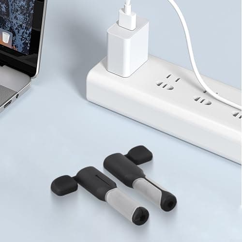 Silicone USB C Cable Protector Anti-Breaking Design Charging Wire Guard Cord Saver Sleeve Compatible with Type-C Devices Smartphones Tablets Laptops(Black) — view 5