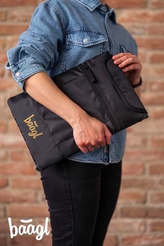 BAAGL 15 Inch Laptop Sleeve, Padded Water-Resistant Case (Gold) — view 5