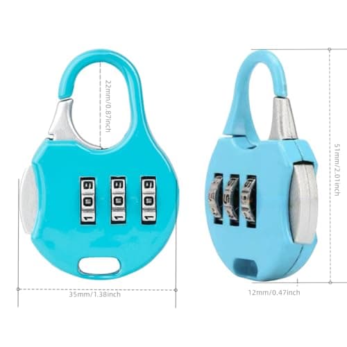 Suitcase Locks,Gym Locker Padlocks,4PCS Combination Lock for Gym Lockers Travel Bag Suit Case Fence gate Shed Garage Bike Locks (Style 2) — view 2