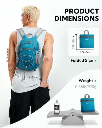 Waterfly 15L Lightweight Packable Backpack Foldable Daypack for Hiking — view 2