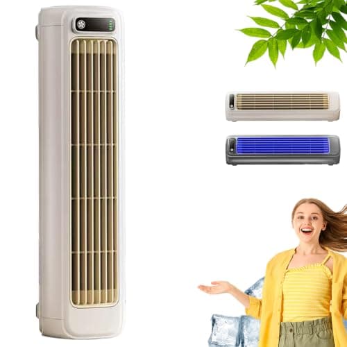 Coldeez Cooling Ace Portable Air Conditioner, 3-Speed Personal Cooling Fan with Quiet Operation, Compact Evaporative Cooler for Bedroom Office Dorm Room Travel (Beige)