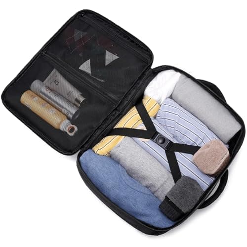 WENIG Ryanair Cabin Bags 40x30x20 Underseat 24L Small Travel Backpack Cabin Size Rucksack for Plane Hand Luggage Backpack Flight Bag Ryan Air Cabin Bag Fit 14 Inch Laptop with USB Charging Port-Black — view 4