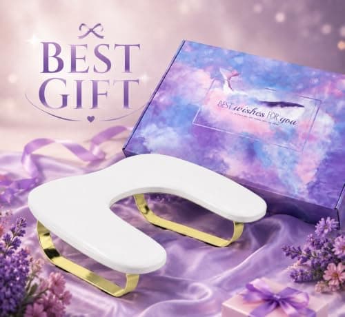 CENBEII U Shaped Nail Arm Rest, 2 Golden Curved Stands, Exquisite Gift Box — view 2