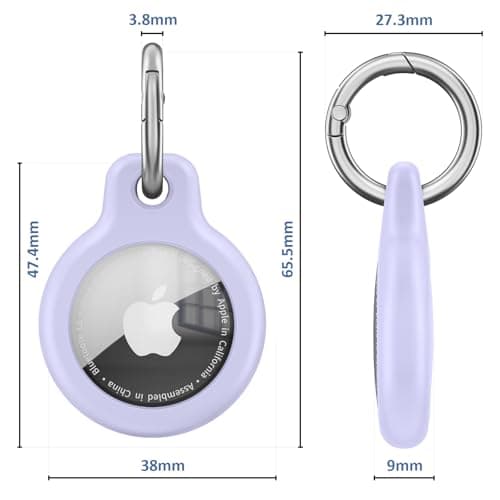 for AirTag Holder Waterproof Silicone Case with Keyring, 10-PACK Protective AirTags TPU Case Tracker Cover for Keys, Bags, Luggage, Pet Collars,Scratch-Resistant for Apple Air Tags 10-PACK 01 — view 4