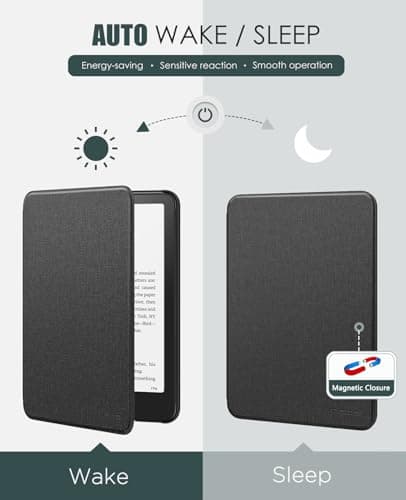 MoKo Case for 7" Kindle Paperwhite 12th Gen & Colorsoft 2024, Denim Black — view 5