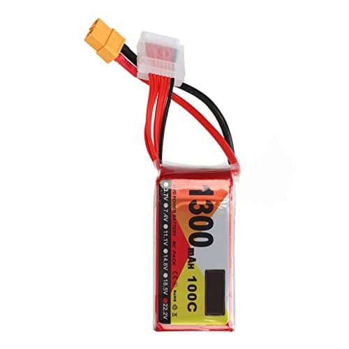 RC Battery Pack, 22.2V 100C 1300mAh 6S Power Pack, Remote & App Controlled Vehicle Batteries with XT60 Plug for FPV Drone Quadcopter Suitable Quadcopter. — view 3
