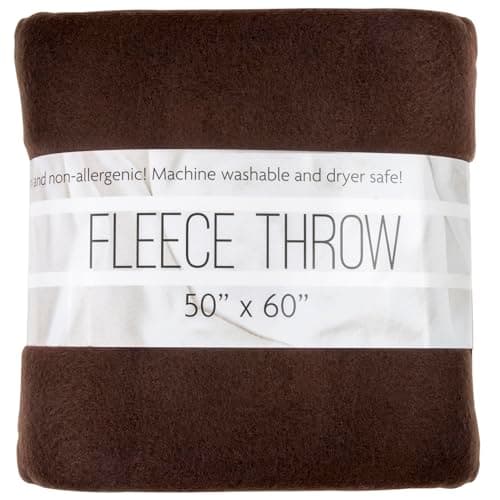 Trail maker 50x60 Throw Blankets, Fleece Throw Blanket for Livingroom, Couch, Chair, Bed (Chestnut Brown)