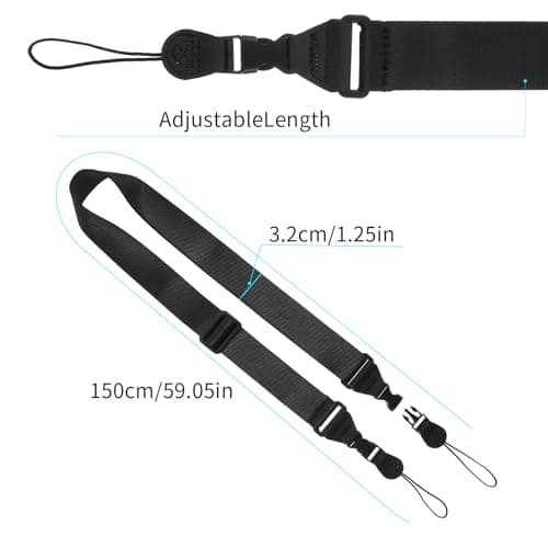 Mabor 1 Pcs Adjustable Shoulder Strap, Nylon Camera Strap, Comfortable Neck Straps for Cellphone Tablet, Camera, Laptop, Binocular, Luggage Bag — view 2
