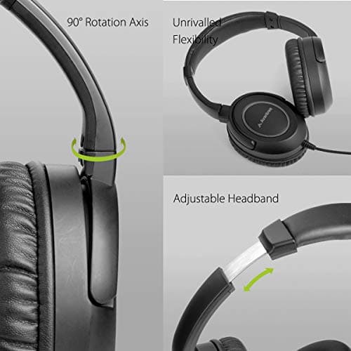 Avantree HF039 - Long Coiled Cord Headphones for TV — view 5