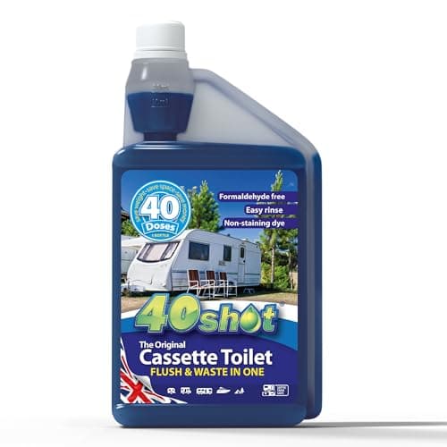 Blue Motorhome & Caravan Toilet Chemical Fluid 1L – 40 Doses, 2in1 Cassette — view 2