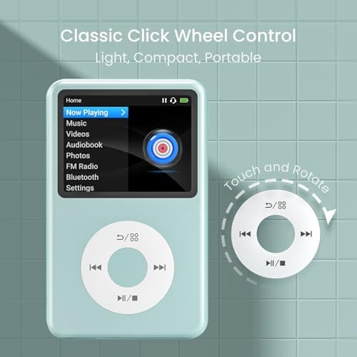 Mp3 Player with Bluetooth Y1 Portable Music Digital Players Supports Playlist Audiobook Video Nice Gadget for Kids Teal — view 6