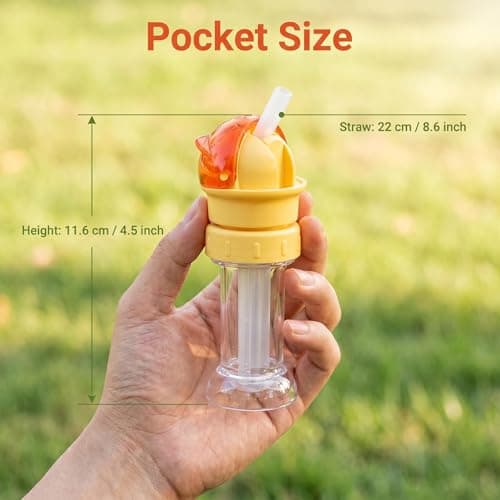 Copbopwn 2 Pack Water Bottle Spout Adapter with Straw Reusable Children Beverage Water Bottle Straw Lid for Standard Mineral Water Bottles Portable Leak-Proof Twist Cover Cap for Home Travel Outdoors — view 2