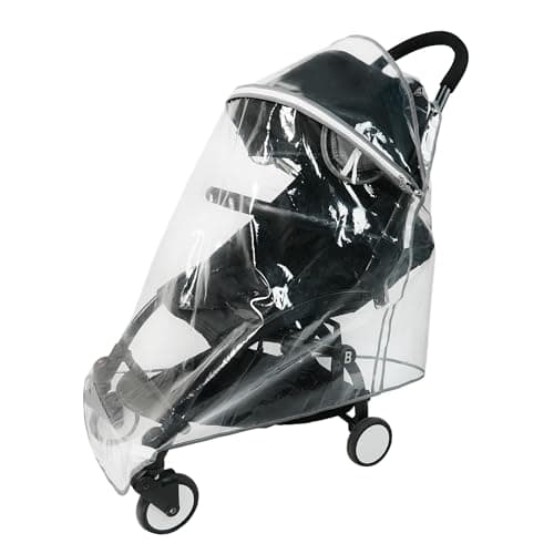 HighEnd Thicking EVA RainCover for Compact Foldable Stroller,Fit BBZYOYO Perfectly,Weather Shield with Waterproof Zipper Opening,Reflective Safety Edging & Full Coverage Design,Ideal for Urban Travel. — view 4
