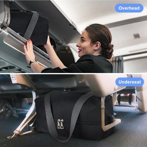 Flintronic for Ryanair Airlines Cabin Bag 40x20x25, Underseat Small Cabin Bag with Shoulder Strap, Foldable Travel Duffel Bag, Water-Resistant Hand Luggage for Women Men, with Luggage Tags, 20L — view 6