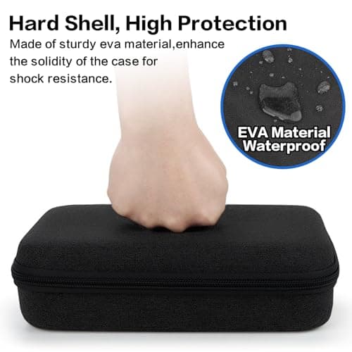 Teskyer Hardshell Cable Organiser Bag, 22 x 14 x 6.5 cm, Black — view 2