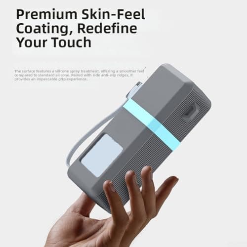 Silicone Protective Case for UGREEN 200W Power Bank | Shockproof Sleeve for 25000mAh Portable Charger with Anti-Slip Grip | Rubber Bumper Cover Skin for External for battery(Gray) — view 5
