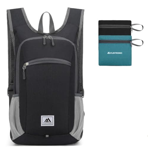 flintronic Foldable Backpack, Ultra Lightweight Rucksack, 16L Hiking Backpack, Unisex Packable Backpack For Men Women, Waterproof Travel Daypack For Outdoor Sport Biking Hiking Climbing