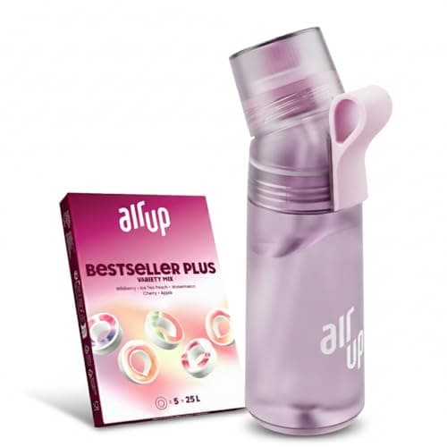 AIR UP water bottle Twist Pro Lavender 600ml Starter Set, 5 Scent Pods