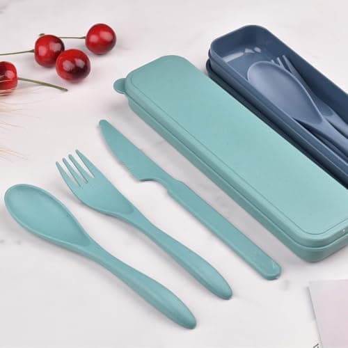 Zoyiancy 2Pcs Cutlery Set, Reusable Travel Fork Knife Spoon Set — view 5