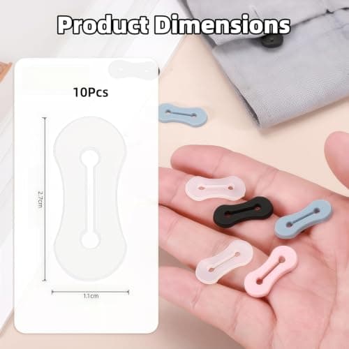 YNGSWIO 10Pcs Cufflink Adapters, for Men Shirt Suit Invisible Cufflinks — view 3
