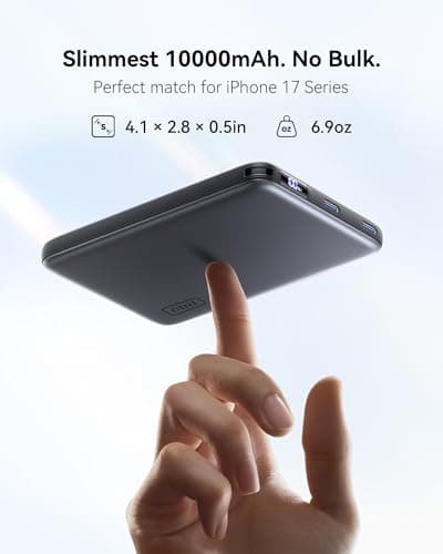 INIU 10000mAh Qi2.2 25W Wireless & 45W USB C Fast Charging Portable Charger — view 2