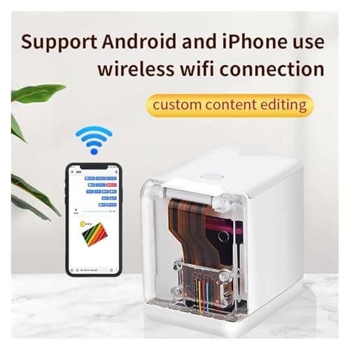 LMYYDES Portable WIFI DIY Label Printer Ink Cake Printer Color Mbrush Mini Handheld Food Bread Macaron Printer Coffee Fruit Cookies Latter Printing — view 2