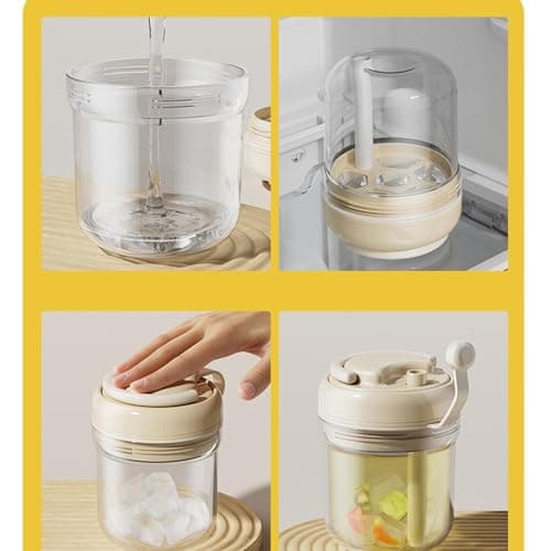 Ice Water Bottle 2 in 1 Leakproof Quick Release Flask Mold with Straw — view 6