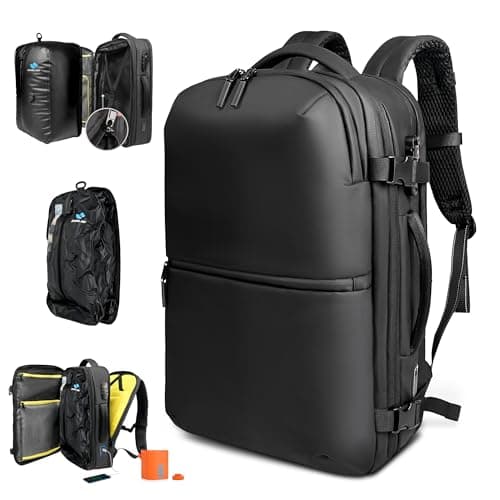 Zurligi Vacuum Travel Backpack with Pump, Detachable Vacuum Bag, 30-60L