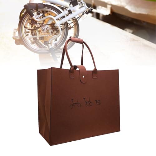 Jectse Nonwoven Folding Bike Travel Bag Lightweight Transport Box/Cover for 16 Inch Bike High Speed (Dark Brown) — view 5