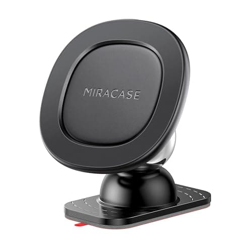 miracase Car Phone Holder Magnetic【Strong Magnets】 Magnetic Phone Holder for Cars Dashboard, 360 Adjustable Car Phone Mount Cradle for iPhone, Galaxy, All 4.0''-7'' Smartphones