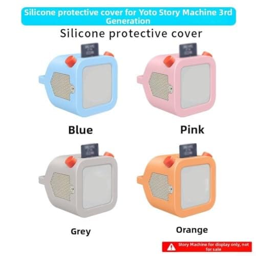 Silicone Case for Yoto Player 3rd Gen Water-Resistant Jacket - Bump for Proof Guard for Toddler Audio Device - Secure Grip Gray(Orange) — view 4