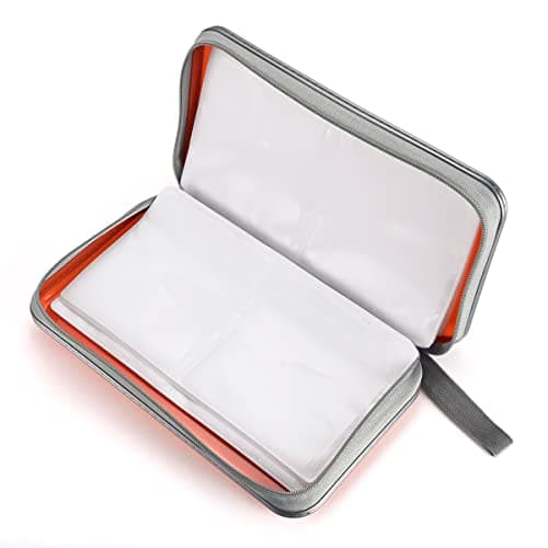 LIOVODE DVD Case, 96 Capacity CD Case Holder Organizer Disc Wallet for Car — view 4
