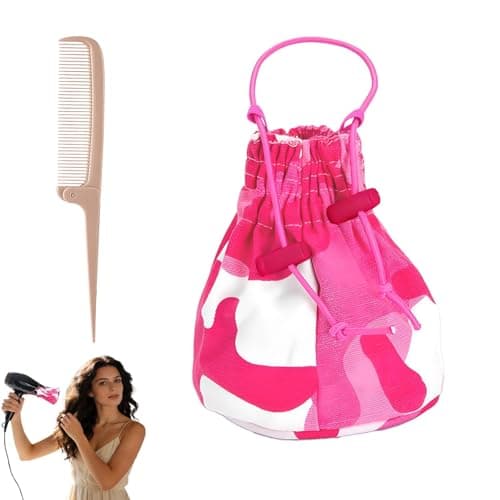 Hair Dryer Diffuser Sock, Portable Foldable Attachment for Curly Wavy Hair, Double-Layer Nylon Heat Protection Cap, Fits Most Standard Blow Dryers with Elastic Band, Travel Friendly