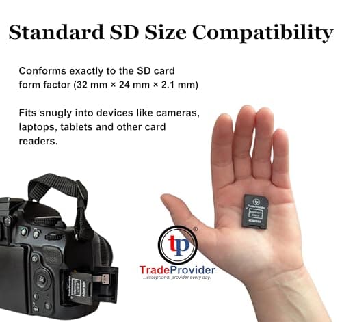 TradeProvider TF Memory Card to SD Card Adapter – High-Speed UHS-I Storage Converter, Compatible with SDHC SDXC, Full-Size SD Slot for Security Camera, Laptop, Drone, Dash Cam, Durable & Universal Fit — view 4