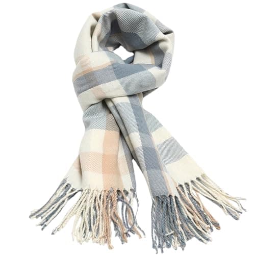 GWAWG Winter Tartan Scarf for Women Warm Long Soft Cashmere Shawls Fashion Accessories for Christmas Holiday Outside Gifts