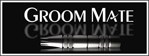 Groom Mate Platinum Manual Nose & Ear Hair Trimmer - XL Professional Stainless Steel Manual Nose & Ear Hair Trimmer for Men, Battery Free Hand Powered Rotary Blade Grooming Tool, Silver — view 5