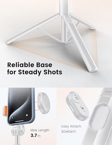 ANXRE 71"/180cm Phone Tripod for Phone＆Camera,NT79 Extendable Selfie Stick — view 3