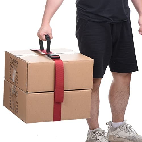 PATIKIL Carrying Strap with Handle, Adjustable Nylon Belt for Moving Lifting Boxes Grocery Luggage, Gray — view 5