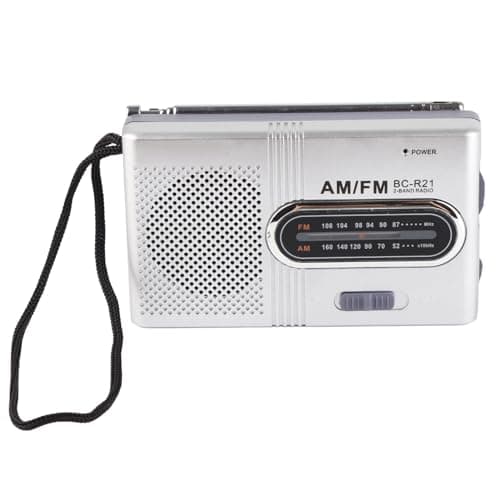 LUCKDANO AM FM Radio, Portable Pocket Transistor Radio with 5W Speaker and Earphone Jack, for Home Outdoor Travel Emergency Silver Gray — view 5
