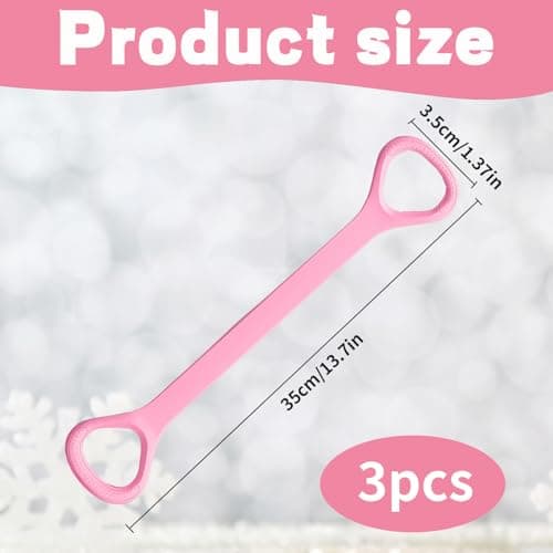 Resistance Bands with Handle, Exercise Bands for Women, Strength Training Equipment for Home Workouts, Compact Travel Bands, Pink Set of Three, Dimensions 34.00 cm by 2.80 cm by 0.50 cm — view 2